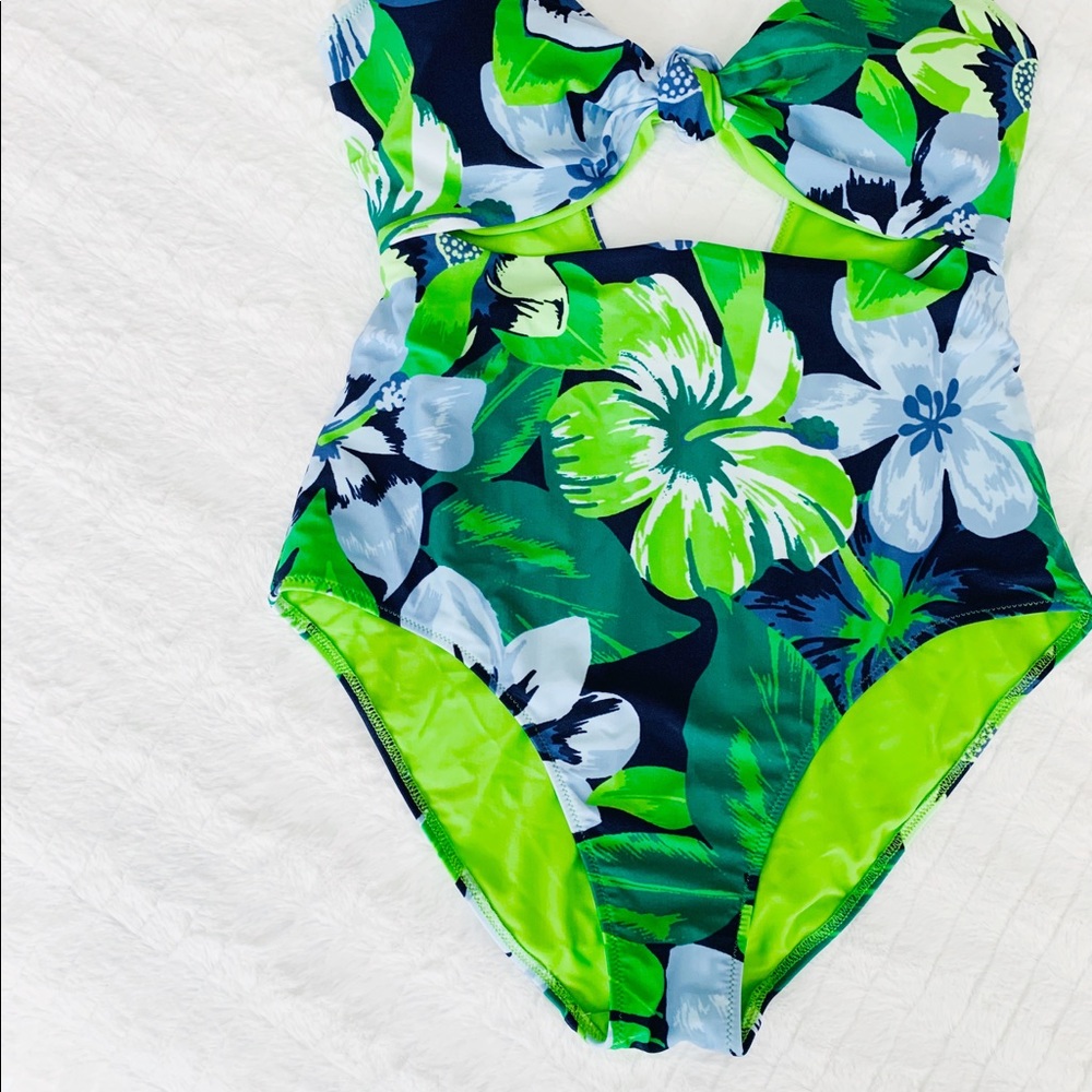 aerie // NWOT tropical knot one piece swimsuit - Picture 7 of 12